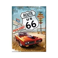 Dekoracje domu - Art Nostalgic 14229 US klasy i kategorie dróg Route 66 Red Car, magnes, 8 x 6 cm 14229 - miniaturka - grafika 1