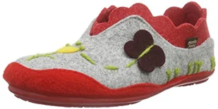 Manitu 340146 damskie płaskie kapcie, czerwony - czerwony, czerwony, szary. - 36 EU - Kapcie damskie - miniaturka - grafika 1