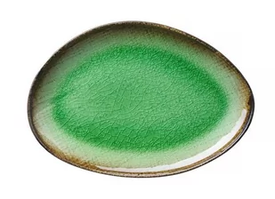 Fine Dine TALERZ O ORGANICZNYM KSZTAŁCIE BERYL 27 x 19 cm EARTH COLOURS KAMIONKA ZIELONA - Talerze - miniaturka - grafika 1
