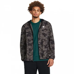 Męska kurtka treningowa Under Armour Project Rock Iso Tide Hybrid Jkt - brązowa - Kurtki męskie - miniaturka - grafika 1