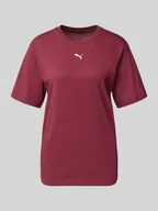Koszulki i topy damskie - T-shirt o kroju relaxed fit z nadrukiem z logo - miniaturka - grafika 1