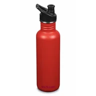 Shakery i bidony sportowe - Klean Kanteen Klean Kanteen Classic Bottle 800ml with Sport Cap, czerwony  2022 Bidony 1008442 - miniaturka - grafika 1