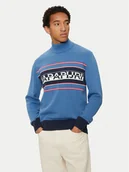 Swetry męskie - Napapijri Golf D-Sardona NP0A4I2A Granatowy Regular Fit - miniaturka - grafika 1