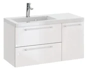 Szafki łazienkowe - Szafka z Umywalką ROSEN 90 cm - Uchwyt Biały - miniaturka - grafika 1