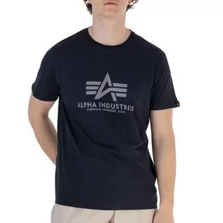 Koszulki sportowe męskie - Koszulka Alpha Industries Basic T-shirt 10050107 - granatowa - grafika 1