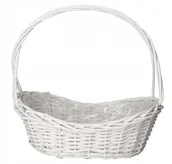 Pudła i pojemniki do przechowywania - KOSZ WIKLINOWY DUŻY MOCNY BIAŁY KOSZE PREZENTOWE - miniaturka - grafika 1