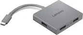 Huby USB - HUB USB Lenovo LENOVO USB-C 4 in 1 travel hub Gen2 czarny GX91R64790 - miniaturka - grafika 1
