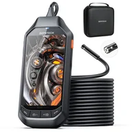 Latarki - Depstech DS450-SJ NEW Endoskop z podwójnym obiektywem, 4,5" IPS, 1080P, FOV 2×70°, podzielony ekran, sonda 7,9 mm, latarka i 7 diod LED, 3500 mAh, do 6 godzin pracy na baterii, IP67, kabel 5 m, futerał, hak, magnes - miniaturka - grafika 1