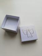 Opakowania i torebki na prezenty - białe pudełko złoty anioł opakowanie prezent - miniaturka - grafika 1