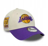 Czapki i chusty sportowe męskie - Czapka z daszkiem New Era Los Angeles Lakers beżowy r.uniwersalny - miniaturka - grafika 1