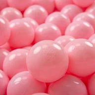 Zabawki do kąpieli - KiddyMoon Plastikowe piłeczki 7cm pudrowy róż 50 Zabawka zestaw kulek - miniaturka - grafika 1