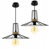 Lampy sufitowe - Stylowa lampa wisząca sufitowa do salonu jadalni klosz drut loft e27 - miniaturka - grafika 1