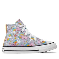 Buty dla dziewczynek - Trampki Converse Chuck Taylor All Star Rainbow Castles 372943C Niebieski - miniaturka - grafika 1