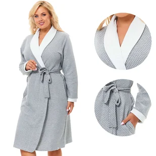 Doctor Nap 9276 DARK GREY szlafrok M - Bielizna nocna - miniaturka - grafika 1