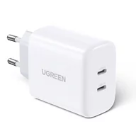 Ładowarki do telefonów - Ugreen ładowarka sieciowa 2x USB Typ C 40W Power Delivery biały (10343) - miniaturka - grafika 1