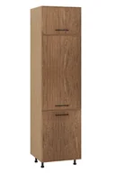 Meble kuchenne - Asti Słupek Wysoki Pod Zabudowę Lodówki Dl-60-220 Hk-Xs Blum Fornir - miniaturka - grafika 1