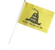 Gadżety dla kibiców - Flaga Gadsdena Gadsdenka Dont Tread On Me Libertarianie 10x15 cm + Kij Do Flagi - miniaturka - grafika 1