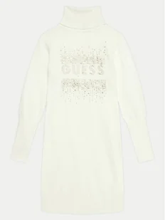 Guess Sukienka dzianinowa J4BK13 Z2NQ2 Écru Comfort Fit - Sukienki i spódniczki dla dziewczynek - miniaturka - grafika 1