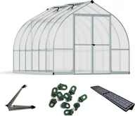 Szklarnie ogrodowe - Palram - Szklarnia aluminiowa Canopia Bella 812 zestaw ekonomiczny srebrny 367x244x219 cm - miniaturka - grafika 1