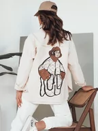 Kurtki damskie - Kurtka damska jeansowa DAMIRAKS jasnobeżowa Dstreet TY4321-S - miniaturka - grafika 1