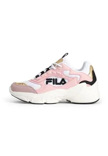 FILA Collene Logo Kids Sneakersy dziewczęce, Biały puder, różowy, 32 EU - Buty dla dziewczynek - miniaturka - grafika 1