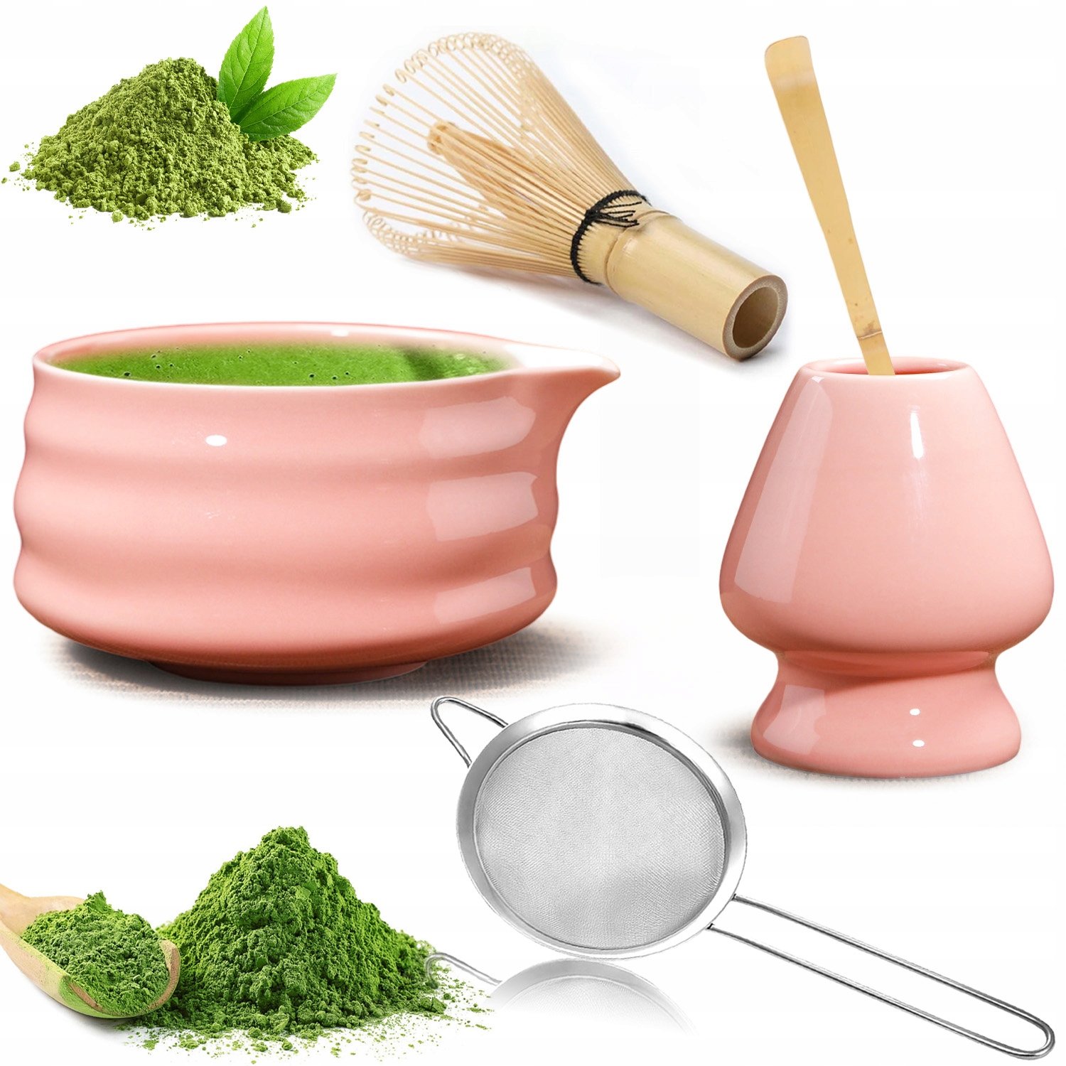 Akcesoria Do Ceremonii Matcha 5 Szt Zestaw Do Matchy Do Zielonej Herbaty