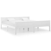Łóżka - vidaXL Lumarko Rama łóżka z litego drewna sosnowego, biała, 180 x 200 cm 322108 - miniaturka - grafika 1