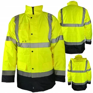 Kurtka ROBOCZA OCIEPLANA bluza ZIMOWA ODBLASKOWA OSTRZEGAWCZA OCHRONNA BHP - Odzież robocza - miniaturka - grafika 1