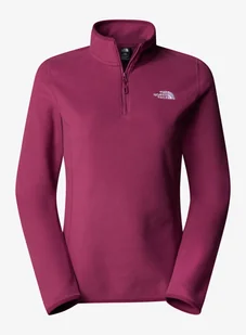 Bluza polarowa damska The North Face 100 Glacier 1/4 Zip - cyber berry - Bluzy sportowe damskie - miniaturka - grafika 1