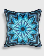 Poduszki dekoracyjne - Poduszka welurowa Mental Star 40x40 - turkusowa mandala - miniaturka - grafika 1