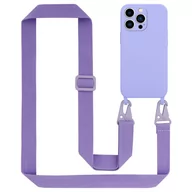 Etui i futerały do telefonów - Łańcuszek Etui Do Apple iPhone 14 PRO MAX Pokrowiec w LIQUID JASNY FIOLET Silicone TPU Obudowa Ochronny Cadorabo - miniaturka - grafika 1