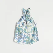 Bluzki damskie - Reserved - Bluzka z wiskozy - Niebieski - miniaturka - grafika 1