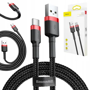 BASEUS SZYBKI KABEL USB / microUSB MOCNY PRZEWÓD DO TELEFONU KOMPUTERA 1m - Kable USB - miniaturka - grafika 1