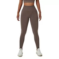 Legginsy - EULLA Leggins Joga Kobieta Nagie Uczucie Spodnie Sportowe Joga Kobiety Legginsy Damskie Fitness Miękkie Elastyczne, Jasnobrązowy, M - miniaturka - grafika 1