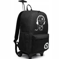Plecaki szkolne i tornistry - Plecak na Kółkach Szkolny dla Dziecka Czarny Cody - miniaturka - grafika 1