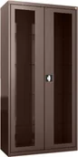 Meble i wyposażenie gabinetów medycznych - MD/2s.8017 szafa lekarska 2-skrzydłowa 1-komorowa brązowa - miniaturka - grafika 1