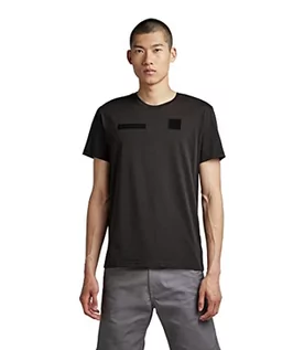Koszulki męskie - G-STAR RAW Męski t-shirt Velcro, czarny (dk Black 336-6484), XS, czarny (Dk Black 336-6484), XS - grafika 1