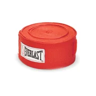 Bandaże bokserskie - Everlast bandaże bokserskie bawełniane czerwone 3 m - miniaturka - grafika 1