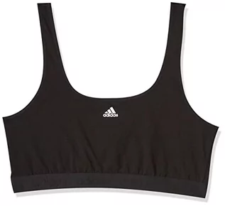 Biustonosze - Adidas Sports Underwea Damski biustonosz Crop Bra Bustier, czarny, XS - grafika 1