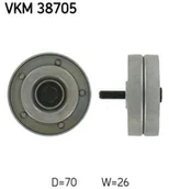 Rolki i napinacze - rolka kierunkowa / prowadząca, pasek klinowy zębaty SKF VKM 38705 - miniaturka - grafika 1
