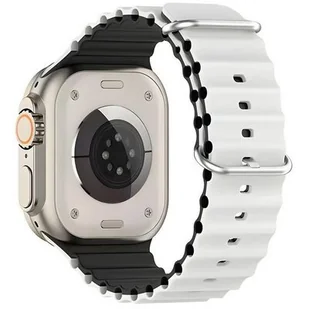 Beline pasek Apple Watch Silicone Waves 42/44/45/49mm biało-czarny /white-black box - Akcesoria do smartwatchy - miniaturka - grafika 2
