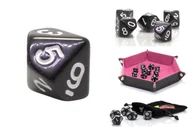 Gry planszowe - Kostka K10 RPG Kość Dziesięciościenna Czarna 0-9 - miniaturka - grafika 1
