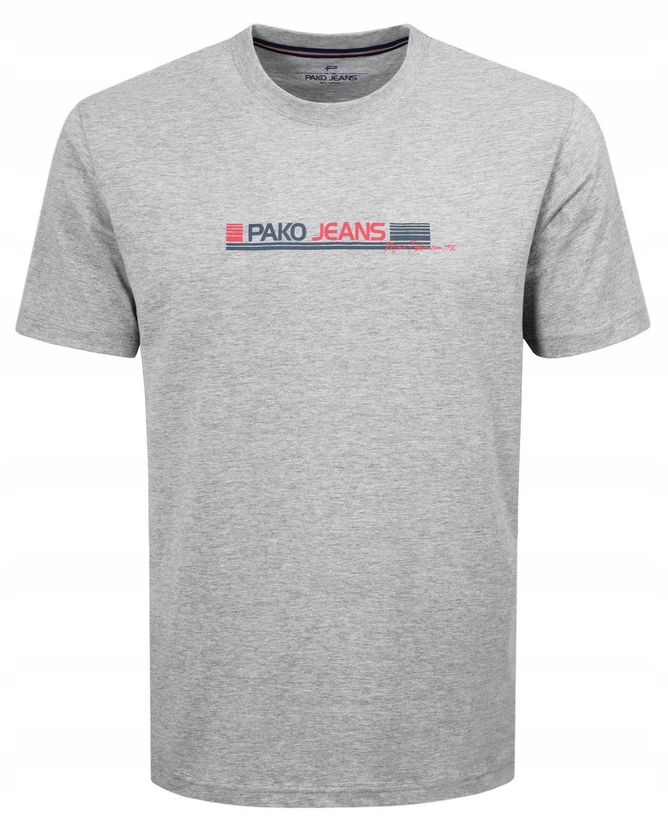 T-SHIRT Męski Koszulka POPIELATA Gruba Bawełna TOLO XL Pako Jeans