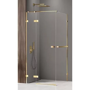 New Trendy EXK-3179 KABINA AVEXA GOLD SHINE PROSTOKĄTNA L 100x120x200 CZYSTE 6mm ACTIVE SHIELD - Kabiny prysznicowe - miniaturka - grafika 2