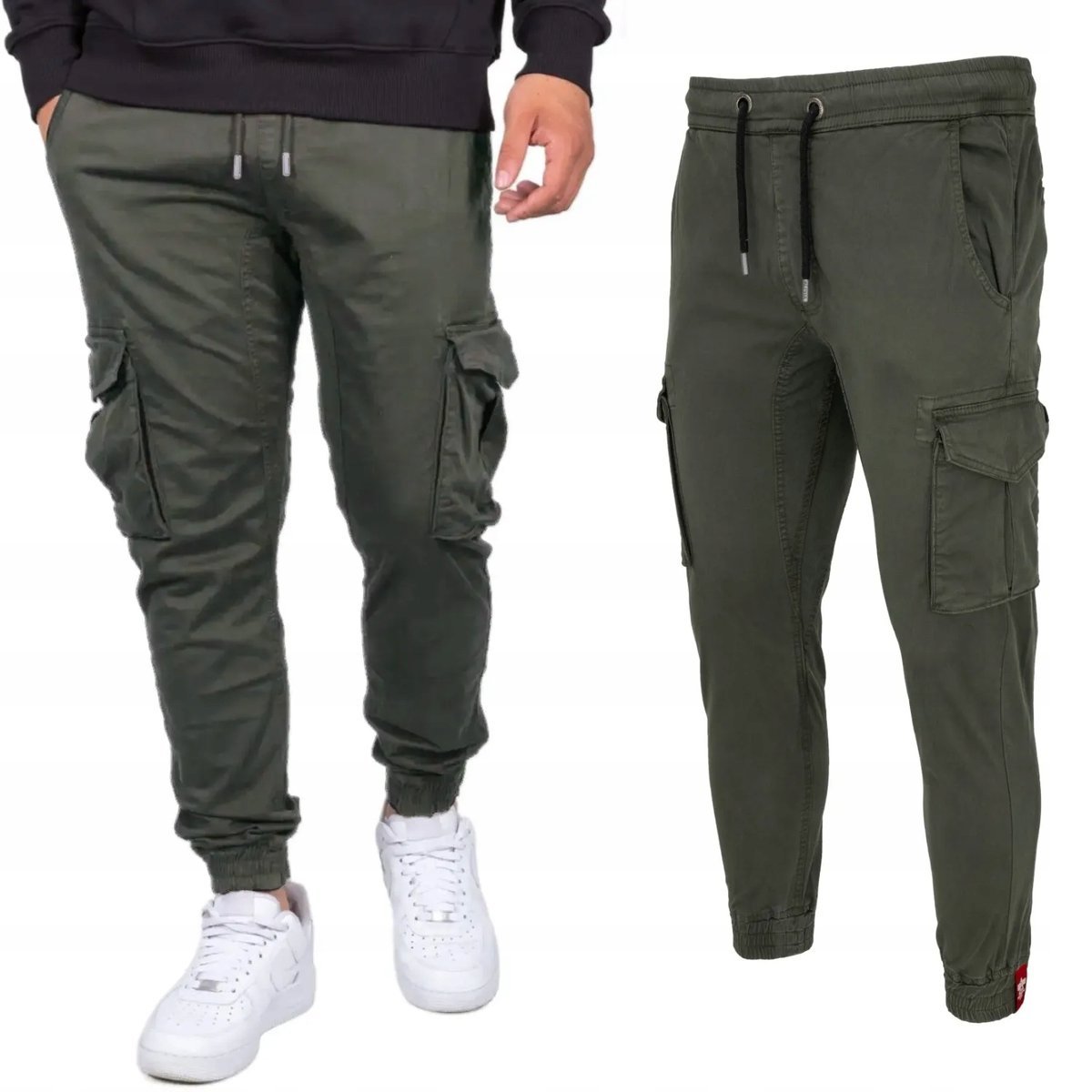 Spodnie Alpha Industries Cotton Twill Jogger 116202 136 - Ciemnoszare S [S]