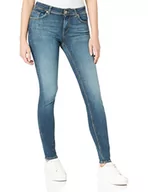 Spodnie damskie - bestseller a/s damskie spodnie jeansowe, niebieski (Dark Blue Denim), (M) W / 30L - miniaturka - grafika 1