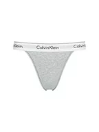 Majtki damskie - Calvin Klein Damskie stringi High Leg ze stretchem, szary (Grey Heather), XL - miniaturka - grafika 1