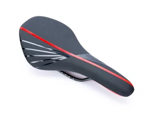 Siodło Rower. Vader Mod. Vd-1153A-05 Czarne 275*135 /Czarny I Czerwo. Pasek/ B/J - Dętki rowerowe - miniaturka - grafika 1