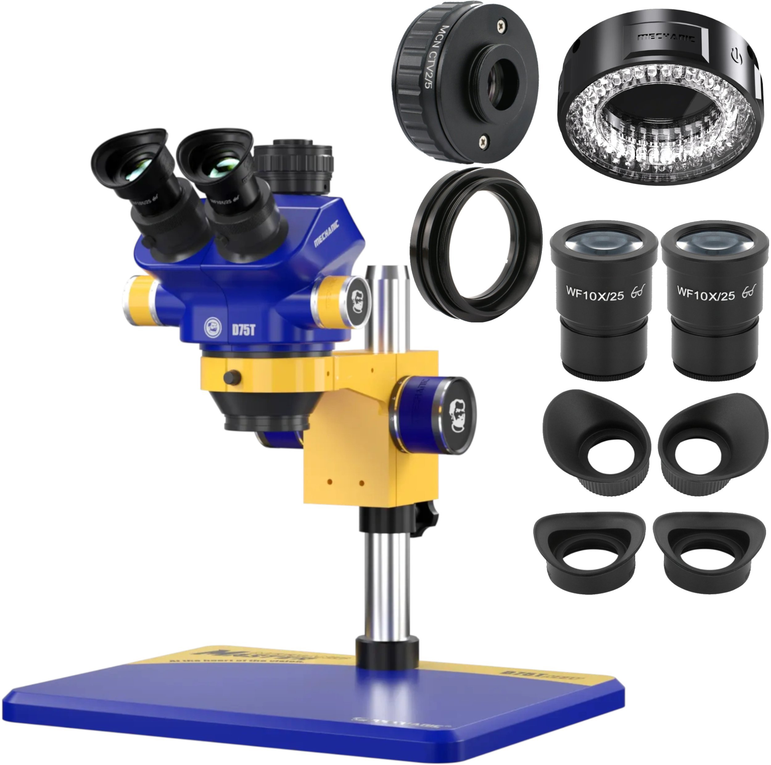 Mikroskop Mechanic Mikroskop Stereoskopowy Mechanic D75T-B11 Optyczny Trinokular 7-50x
