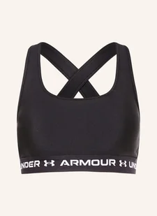 Under Armour Biustonosz Sportowy Armour® Mid Crossback schwarz - Biustonosze - miniaturka - grafika 1